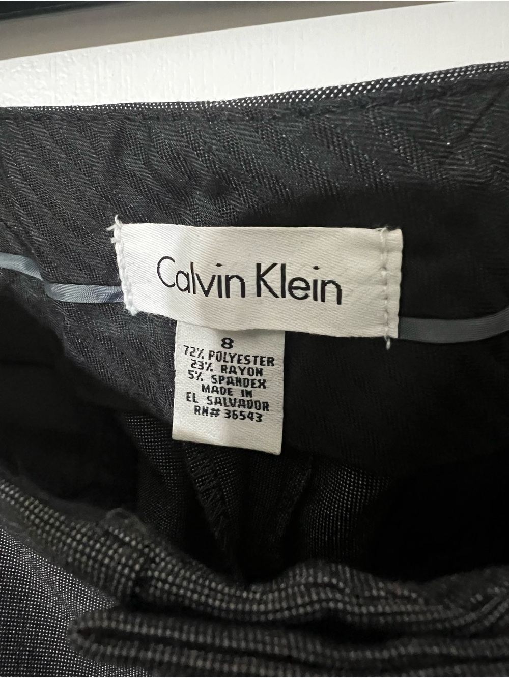 Calvin Klein Women’s Gray Dress Slacks - Classic Straight Fit - Picture 3 of 4